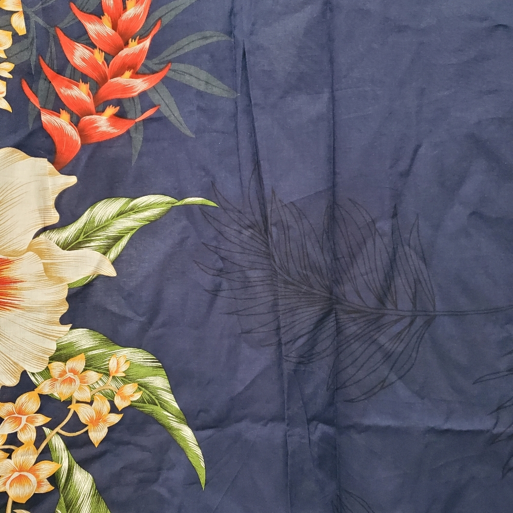 Men's Orchids Heliconia Hawaiian Shirt Side Border - Picture 6 of 10